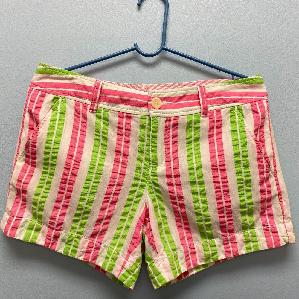 Lilly Pulitzer pink and green shorts, size 4